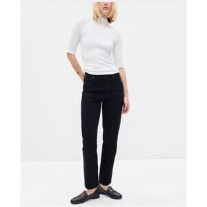 NWT Gap Cheeky Straight High Rise 5-pocket Black Denim Jeans Size 14 Tall‎ New